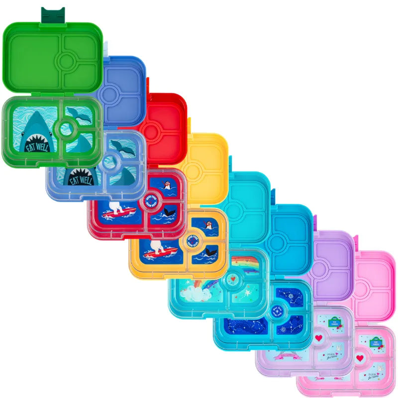 Yumbox Panino 4 Compartment Lunchbox in Tropical Aqua Panther