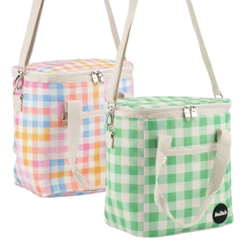 Kollab Mini Cooler Bundle - Rainbow Check and Kelly Green Check