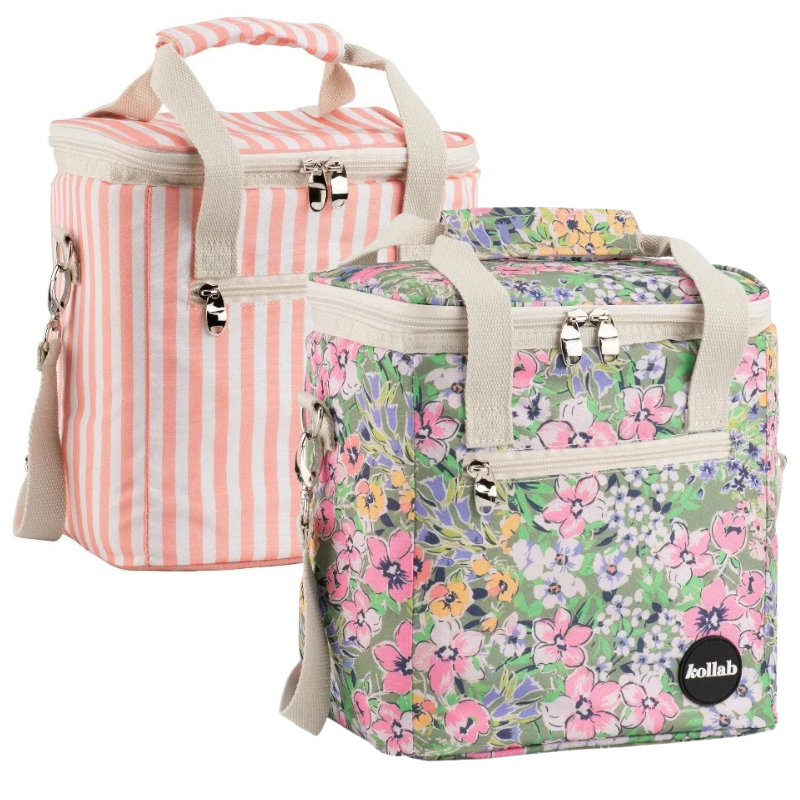 Kollab Mini Cooler Bundle - Coral Stripe and Petite Blooms