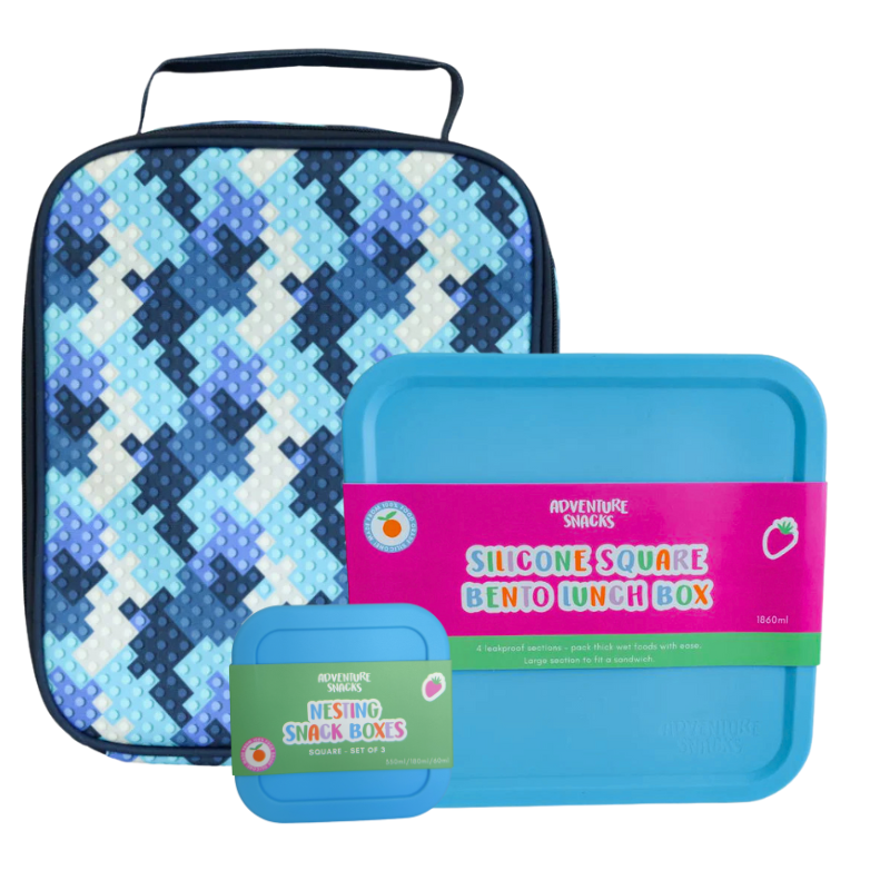 Silicone Starter Bundle - Ocean Blue and Block Land