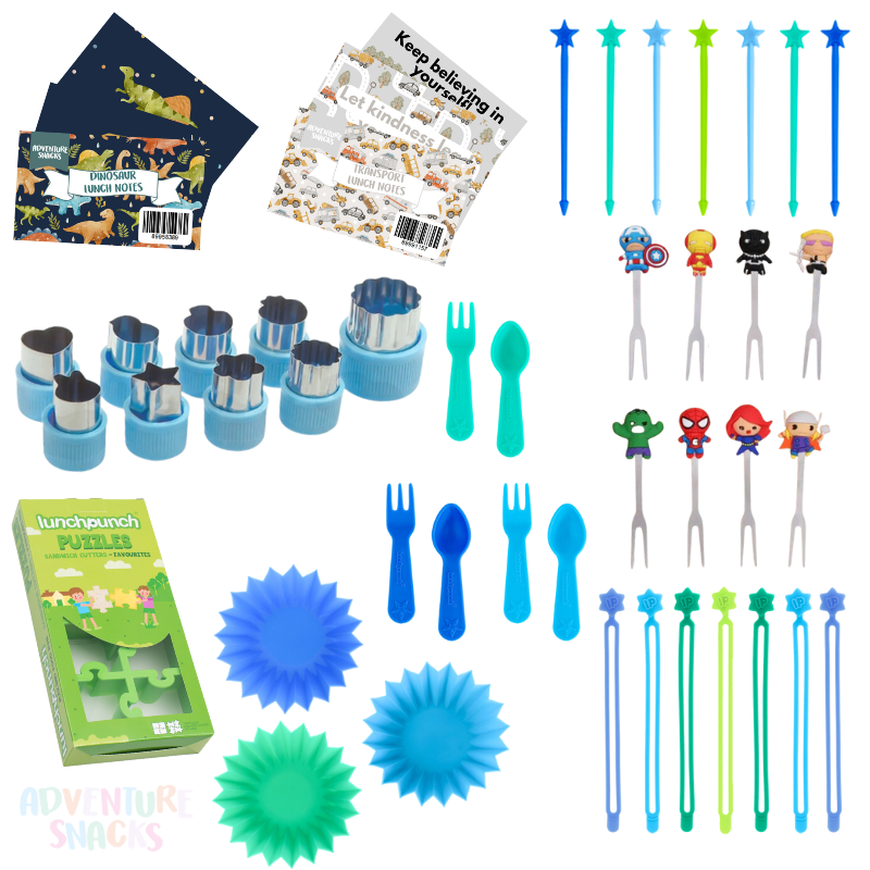 Lunch Punch and Accessories Ultimate Bundle - Blue and Green