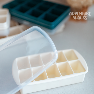 Melii 10 compartment silicone food tray- ivory