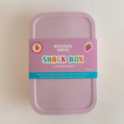 Adventure Snacks Silicone Snack box- 6 compartment- lavender 