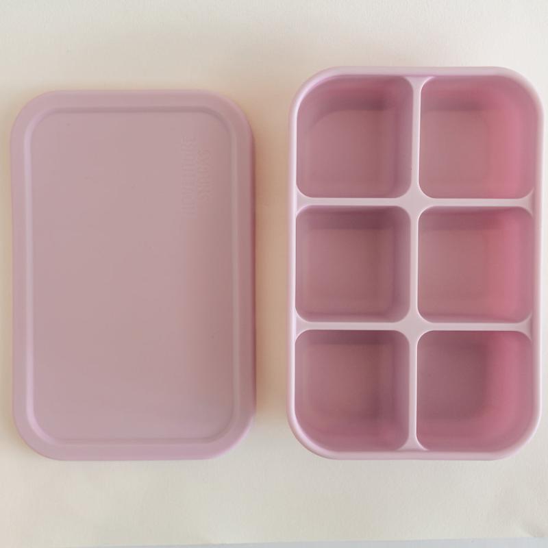 Adventure Snacks Silicone Snack box- 6 compartment- lavender 