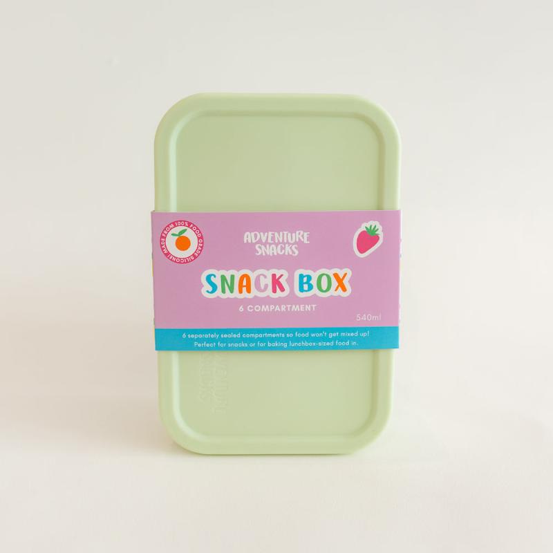 Adventure Snacks Silicone Snack box- 6 compartment- mint