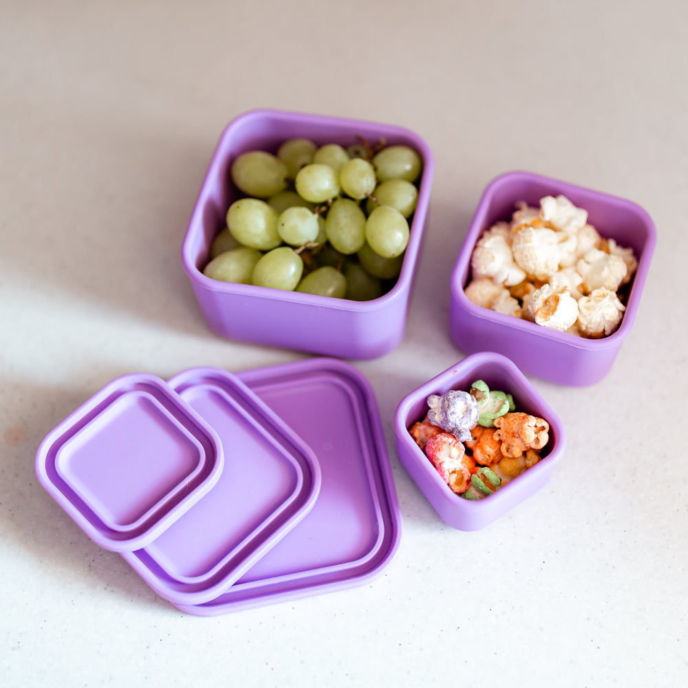 Adventure Snacks Silicone Nesting Containers - Square