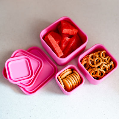 Adventure Snacks Silicone Nesting Containers - Square