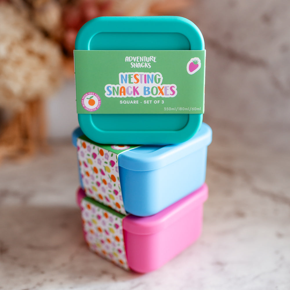 Adventure Snacks Silicone Nesting Containers - Square