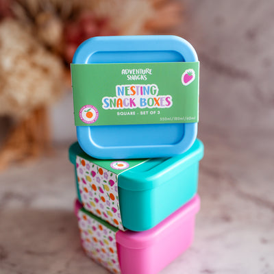 Adventure Snacks Silicone Nesting Containers - Square