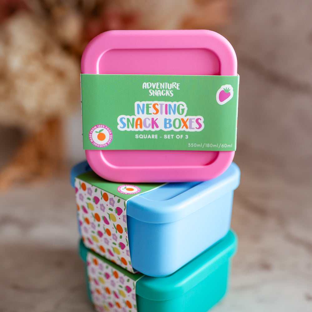 Adventure Snacks Silicone Nesting Containers - Square