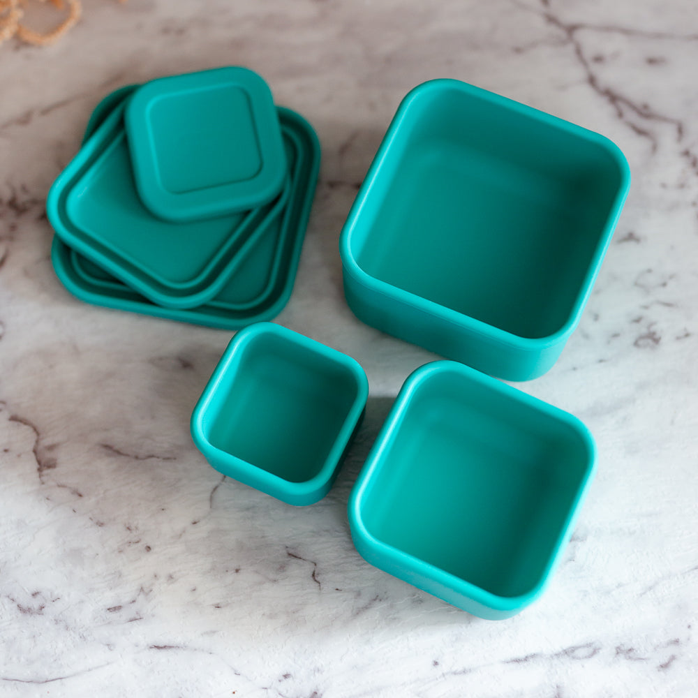 Adventure Snacks Silicone Nesting Containers - Square