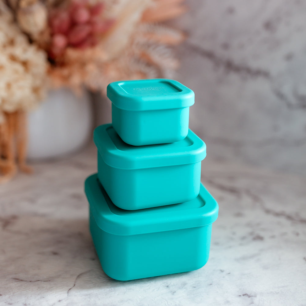 Adventure Snacks Silicone Nesting Containers - Square