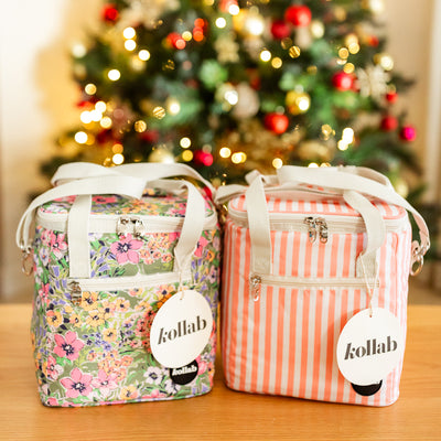 Kollab Mini Cooler Bundle - Coral Stripe and Petite Blooms