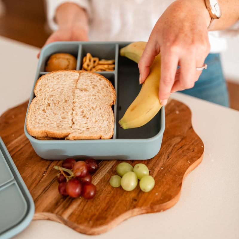 Adventure Snacks Large Square Bento- dusty blue