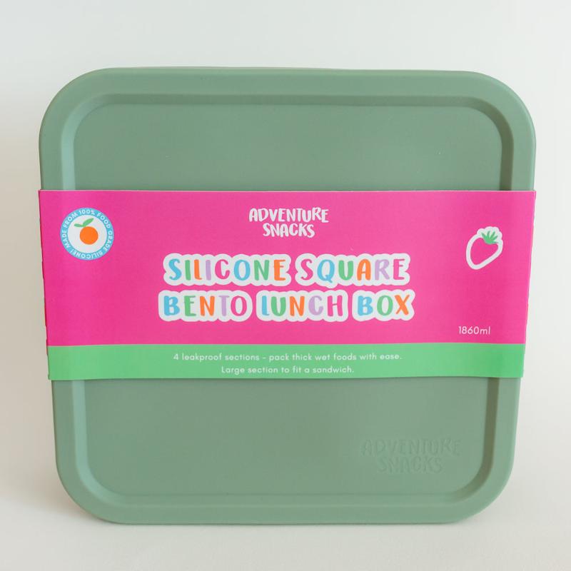 Adventure Snacks Large Square Bento- sage green