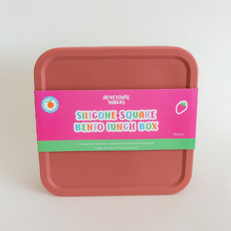 Adventure Snacks Large Square Bento- rose pink