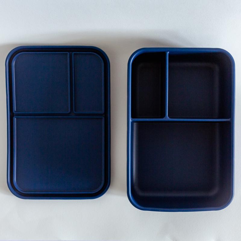 Adventure Snacks Large 3 compartment silicone lunchbox- royal blue