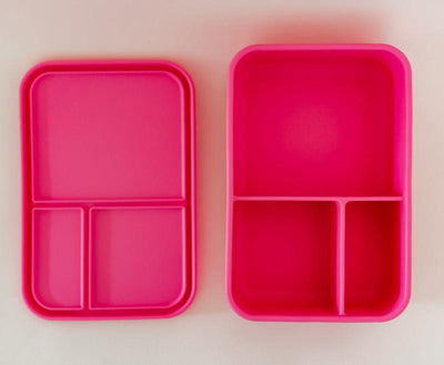 Adventure Snacks Large 3 Compartment Silicone- flamingo pink