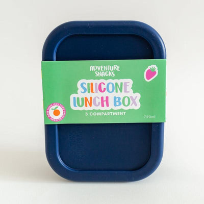 Adventure snacks silicone 3 compartment- royal blue