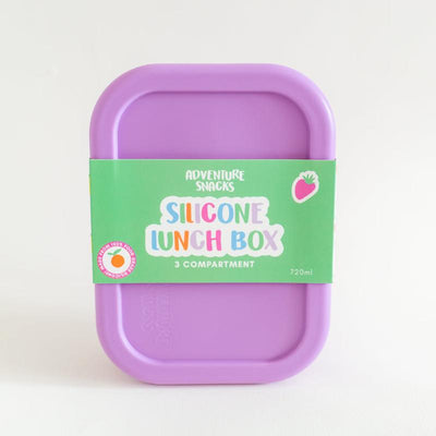 Adventure snacks silicone 3 compartment- lilac