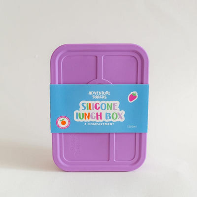 Adventure Snacks Silicone 5 compartment lunchbox- lilac