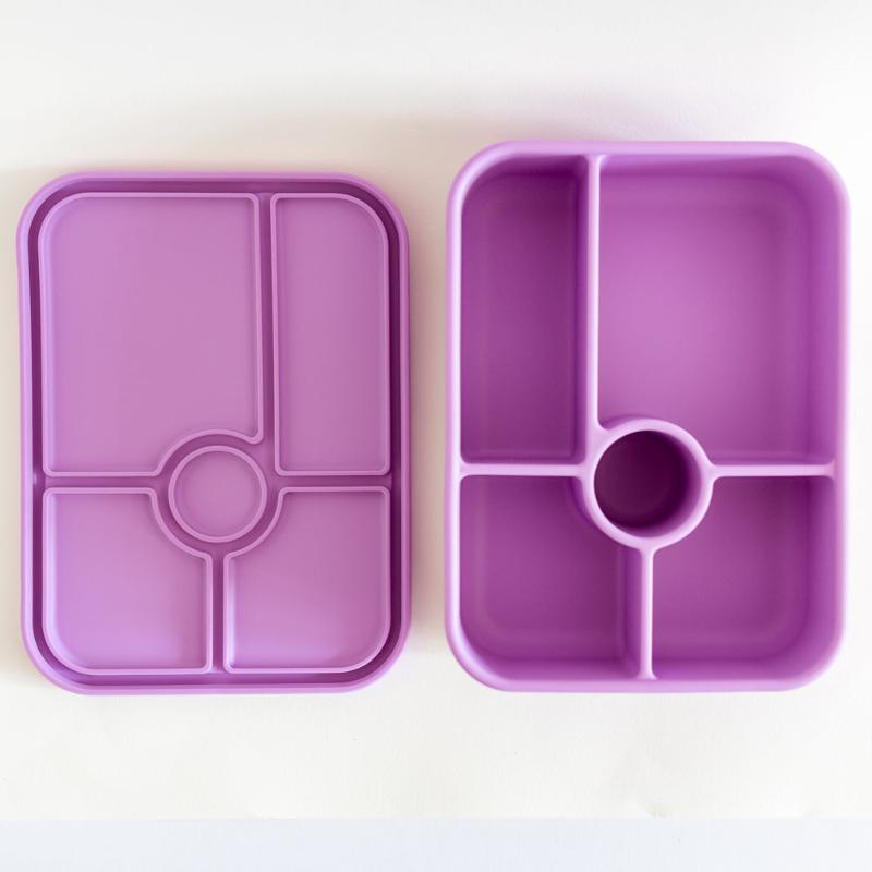 Adventure Snacks Silicone 5 compartment lunchbox- lilac