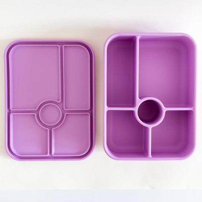 Adventure Snacks Silicone 5 compartment lunchbox- lilac