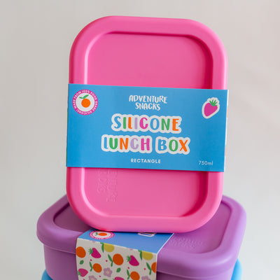 Adventure Snacks Silicone Rectangle Lunch Box