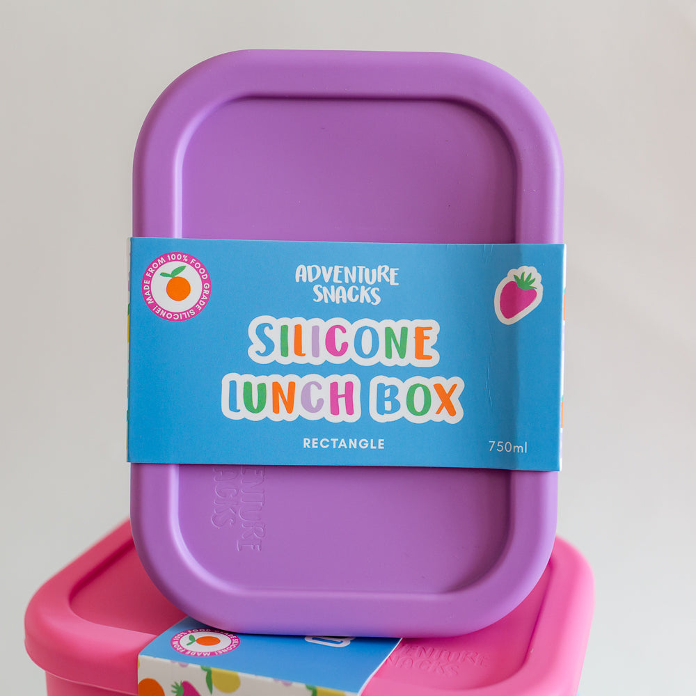 Adventure Snacks Silicone Rectangle Lunch Box