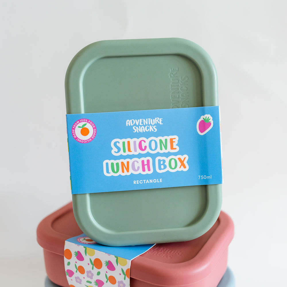 Adventure Snacks Silicone Rectangle Lunch Box