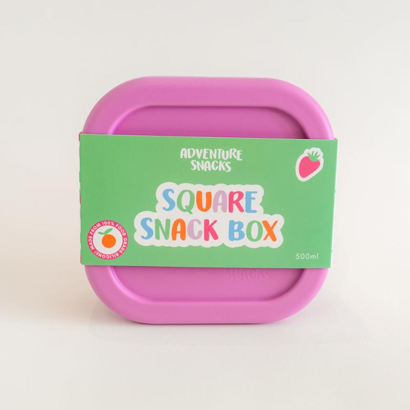 Adventure snacks silicone square snack box- lilac