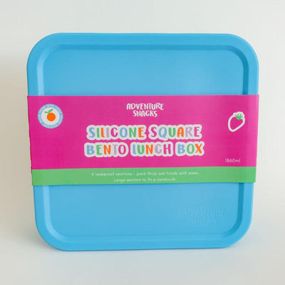 Adventure Snacks Large Square Bento- ocean blue