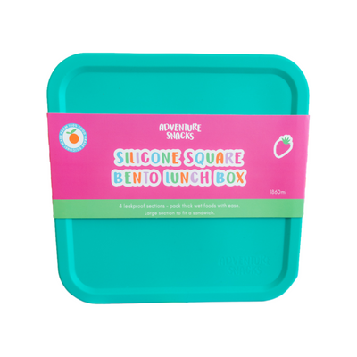 Adventure Snacks Large Square Bento- jungle green