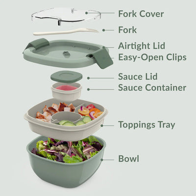 Bentgo salad container- khaki green