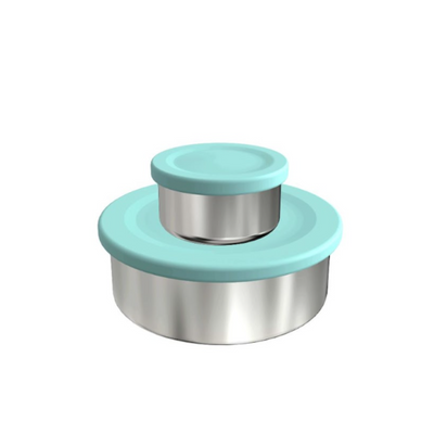 Ecococoon Stainless Steel Snack Pots - mint