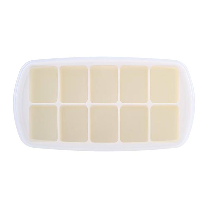 Melii 10 compartment silicone food tray- ivory