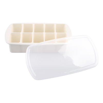 Melii 10 compartment silicone food tray- ivory