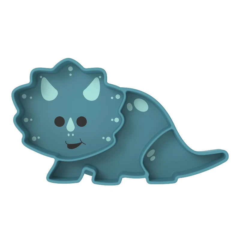 Melii silicone plate- dinosaur