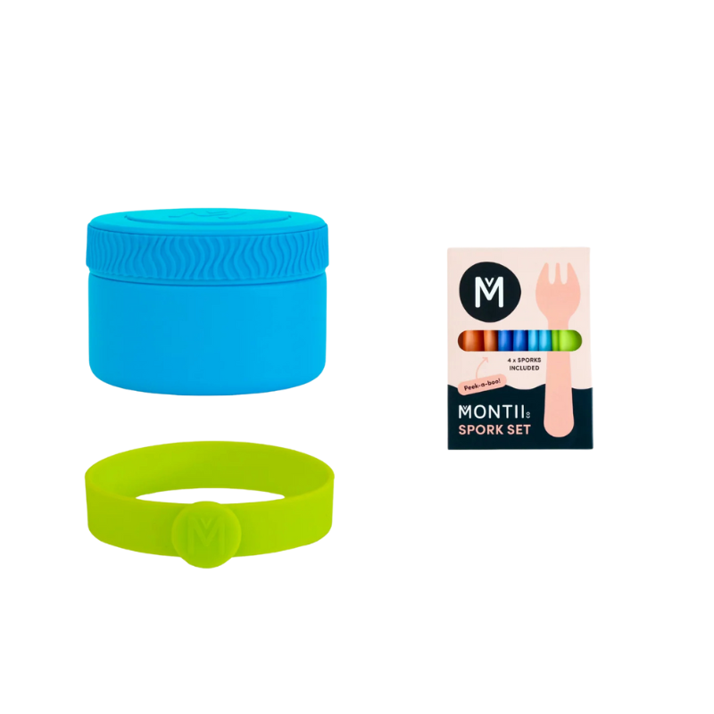 MontiiCo mini food jar bundle- coastal