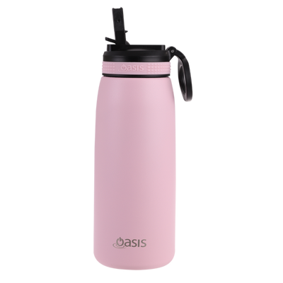 Oasis 780ml Insulated Sipper bottle- carnation