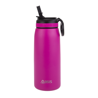 Oasis 780ml Insulated Sipper bottle- fuchsia