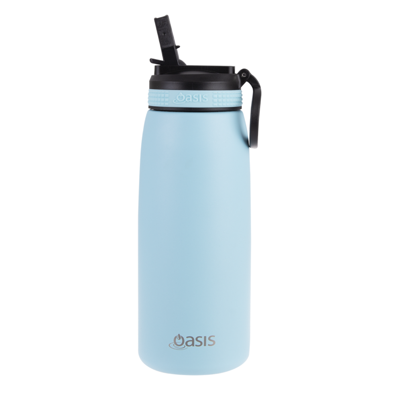 Oasis 780ml Insulated Sipper bottle- island blue