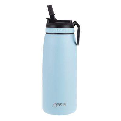 Oasis 780ml Insulated Sipper bottle- island blue