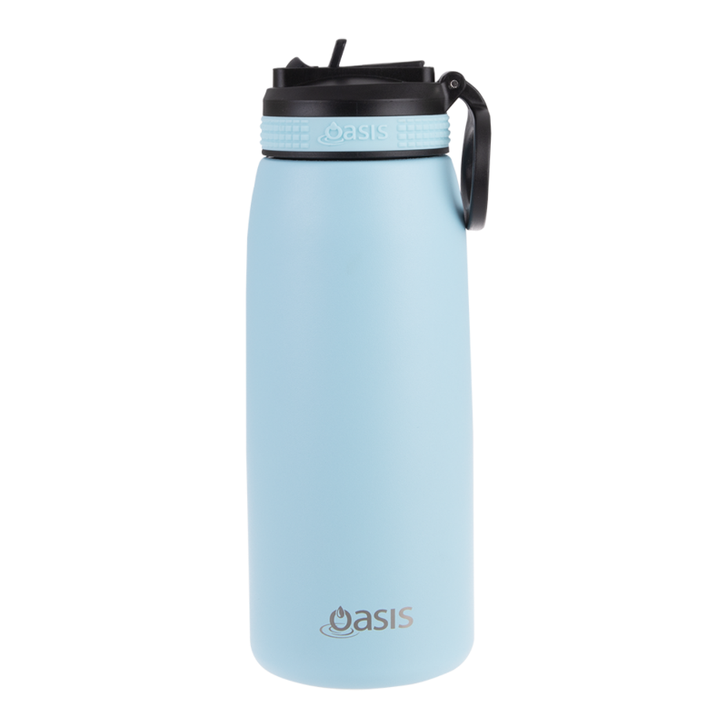 Oasis 780ml Insulated Sipper bottle- island blue