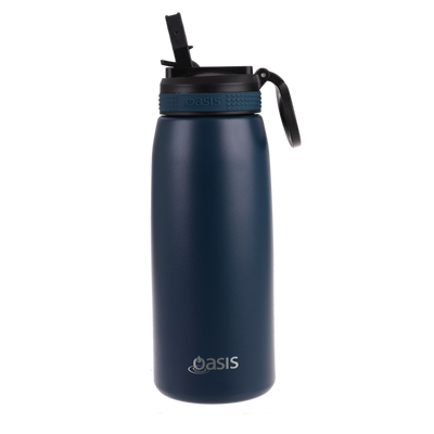 Oasis 780ml Insulated Sipper bottle- navy