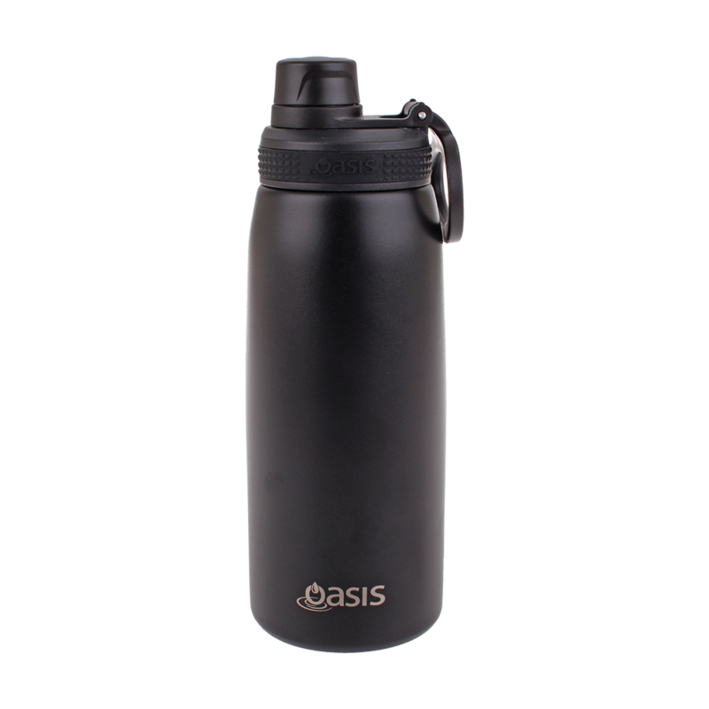 Oasis 780ml sports bottle screw top- black