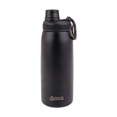 Oasis 780ml sports bottle screw top- black