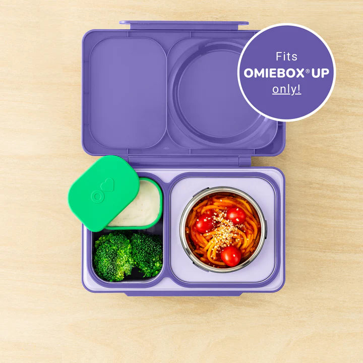 OmieBox UP dip containers- green & purple