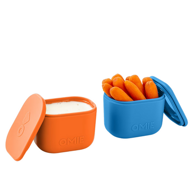 OmieBox UP dip containers- blue & orange