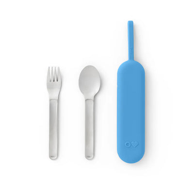 OmieUp stainless steel utensil pod set- azure